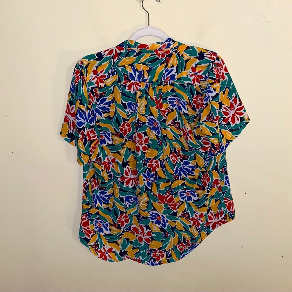 Vntg Stuart Randolph Sheer Button Up Blouse 14 - image 2